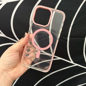 Iphone 14 Pro Max Pink Clear Case